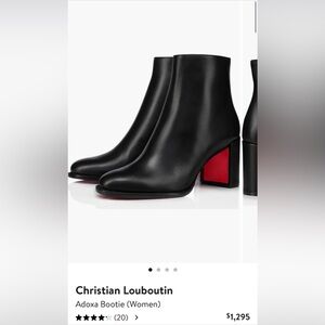 Christian Louboutin Black and Red Heeled Boots
